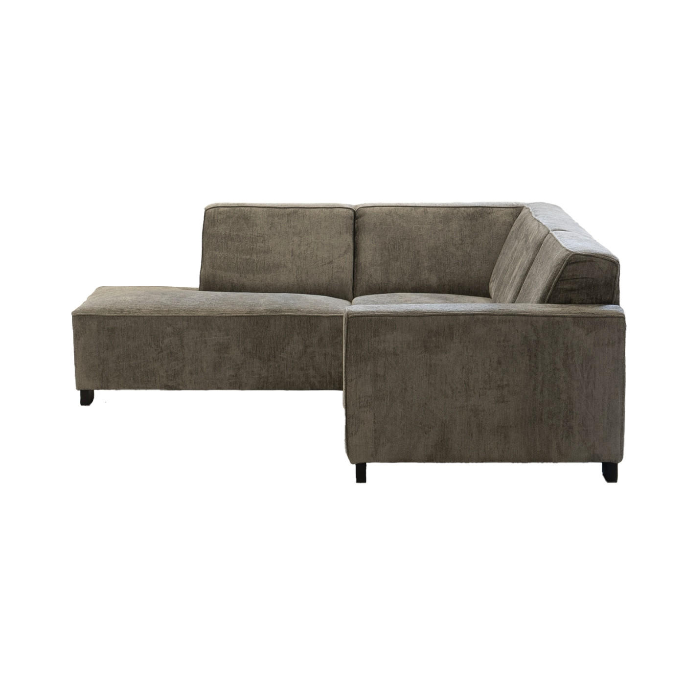 3,5-SITZER-ECKSOFA mit ecke auf der linke Seite aus Stoff, taupe - Taupe, Holz (274/205cm) - Giga Meubel