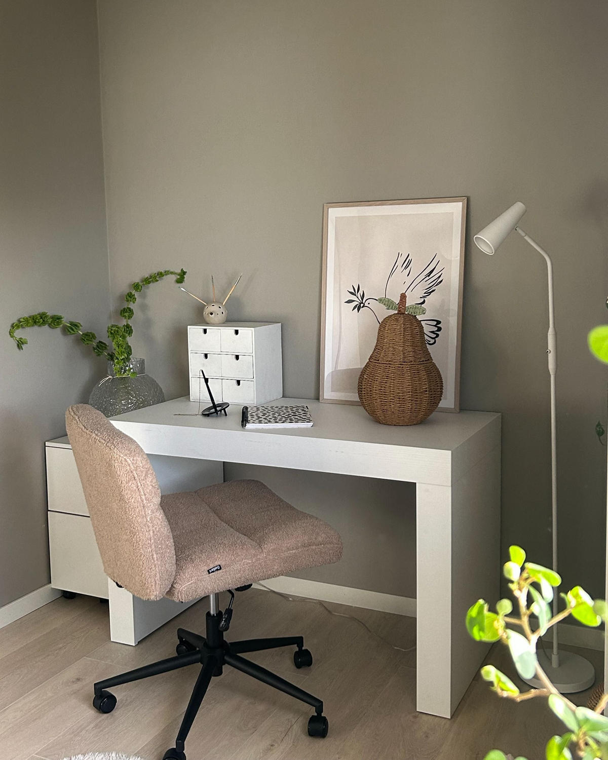 KANCELÁŘSKÁ ŽIDLE Bouclé Béžová Catlin - béžová, textil (64/80/68cm) - Beliani