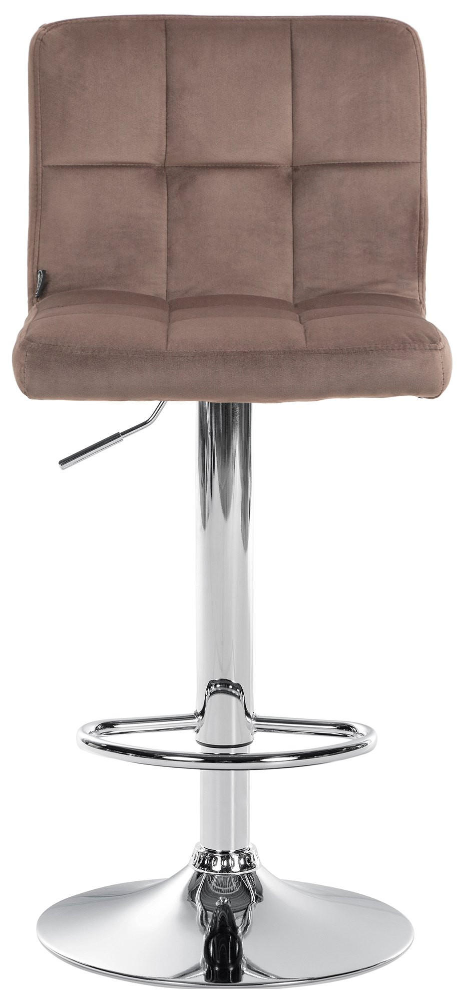 BARHOCKER BRISBAN Braun Samt Chrom - Braun, Textil/Metall (46/94/47cm) - DELUKE