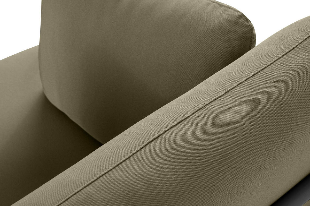 GARTENSOFA RAMBE 3-Personen mit Kissen, Anthrazit/Beige - Dunkelgrau/Beige, Textil/Metall (225/80/80cm) - KONSIMO®