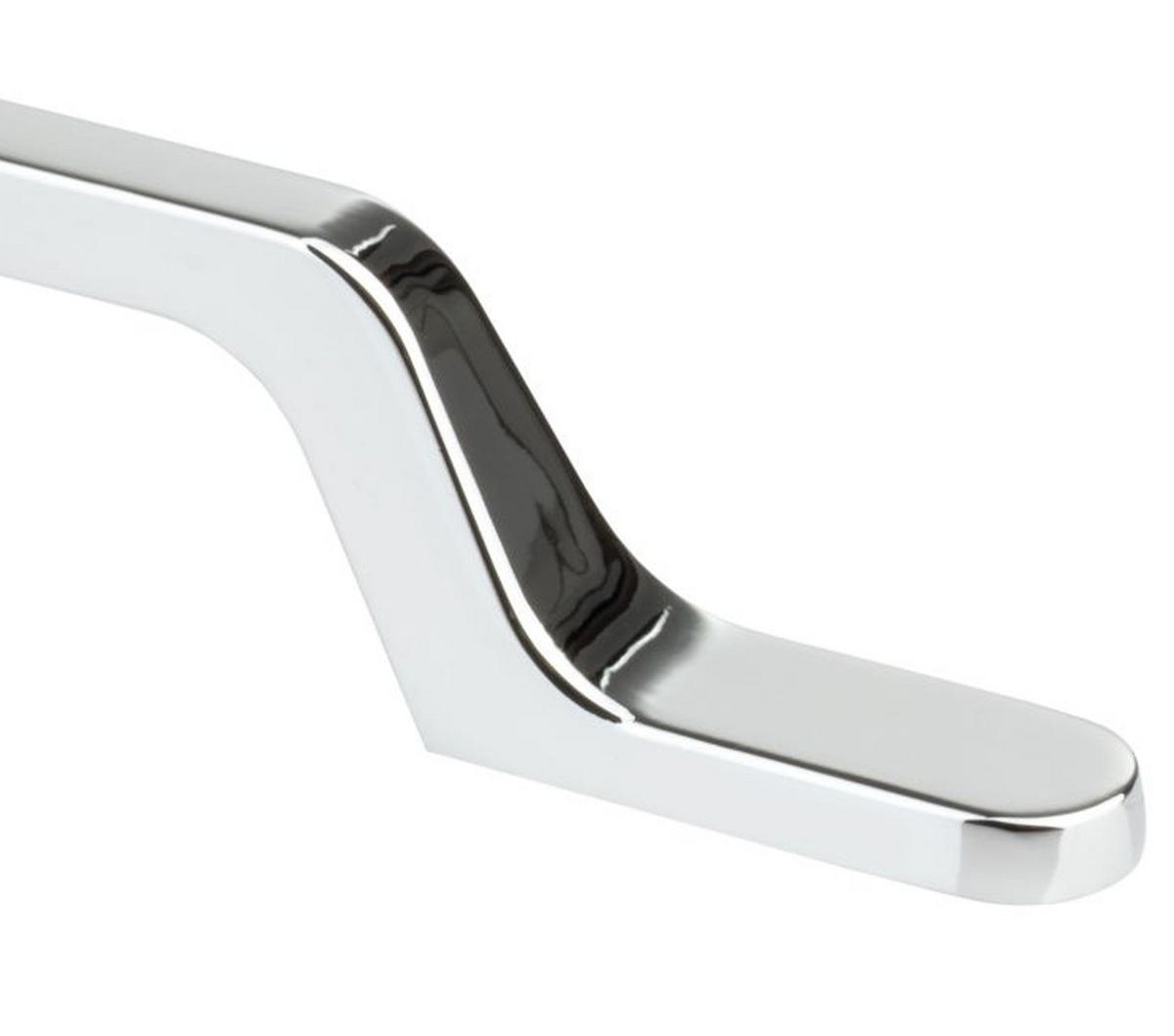 MÖBELGRIFF BA 128mm Badmöbel Chrom glänzend lange Füßchen mit 2 Schrauben - Chromfarben, Metall (0.7/2.7/19.4cm) - Livingpoint24