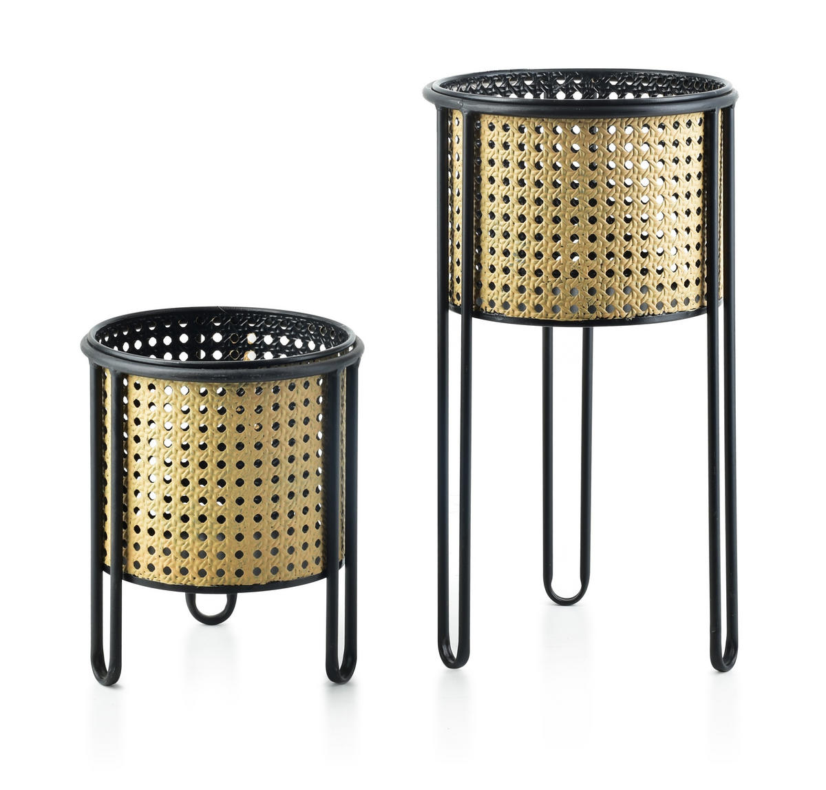 BLUMENTÖPFEN Swen Gold 20/20 cm Metall - Goldfarben, Metall (20/20cm) - Mondex