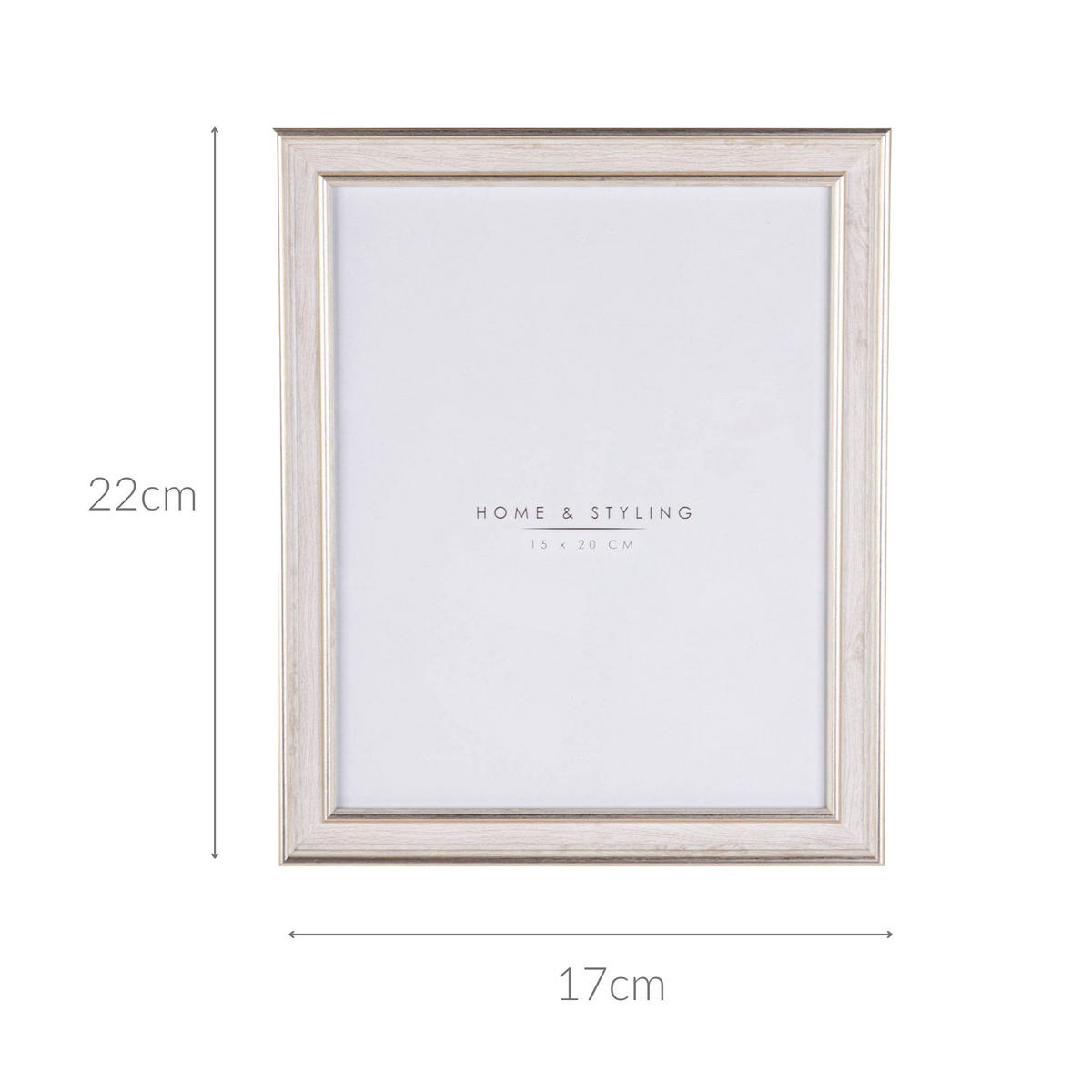 BILDERAHMEN Holzoptik Weiß 23,7/1,3/29 cm - Weiß, Kunststoff (17.2/22.2/1.3cm) - Home Styling Collection