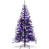 WEIHNACHTSBAUM Schwarz - Schwarz, Kunststoff (183cm) - COSTWAY