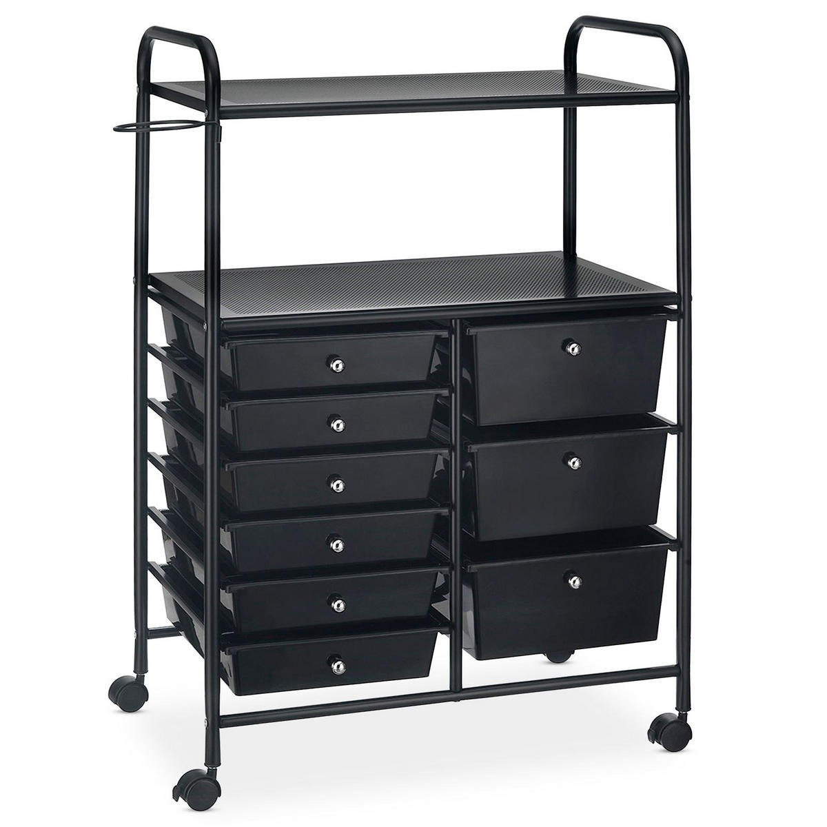 BADROLLWAGEN MARITA - Schwarz, Kunststoff/Metall (63/97/39cm) - IDIMEX