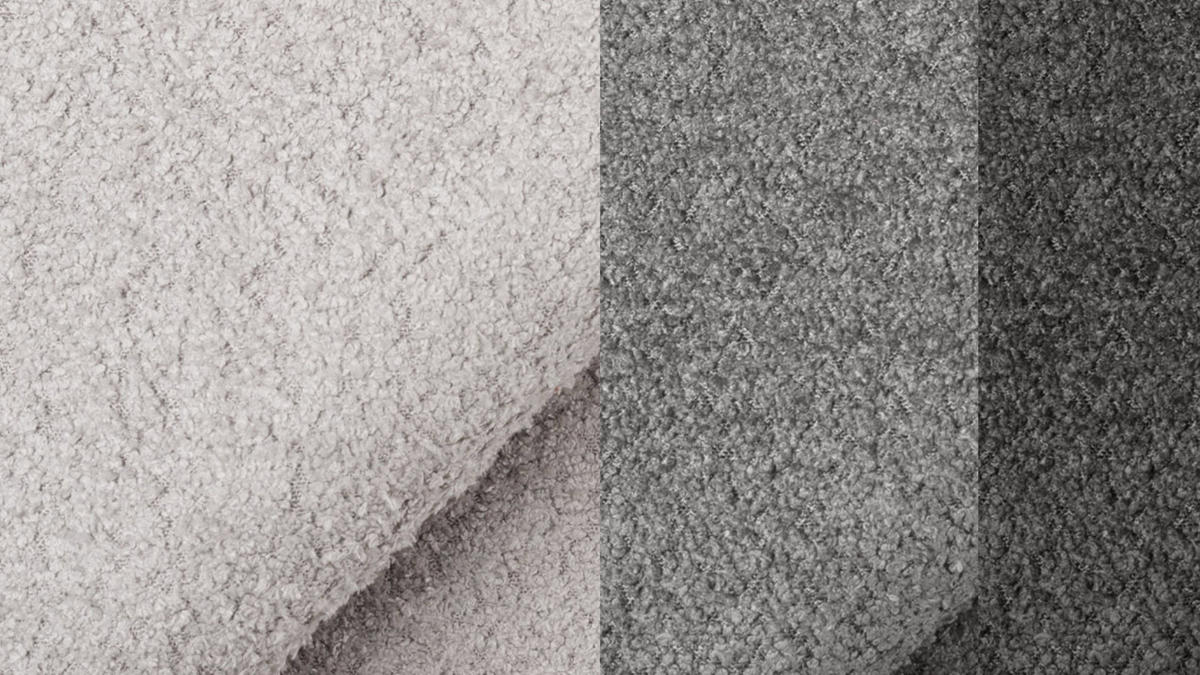 ECKSOFA CALME 5-Sitzer, hellgrau und dunkelgrau - Hellgrau, Holz/Textil (294/229cm) - Courtois Laville