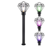 LED STEHLEUCHTE HORACE Edelstahl Schwarz - Schwarz, Metall (22.5/25.5/100cm) - Globo Lighting