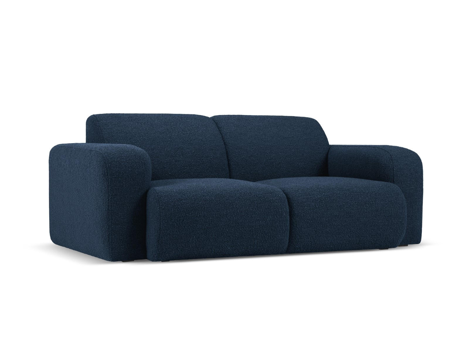 SOFA Molino aus Boucle dunkelblau 2 Sitzplätze - Dunkelblau, Textil (95/72/170cm) - Micadoni
