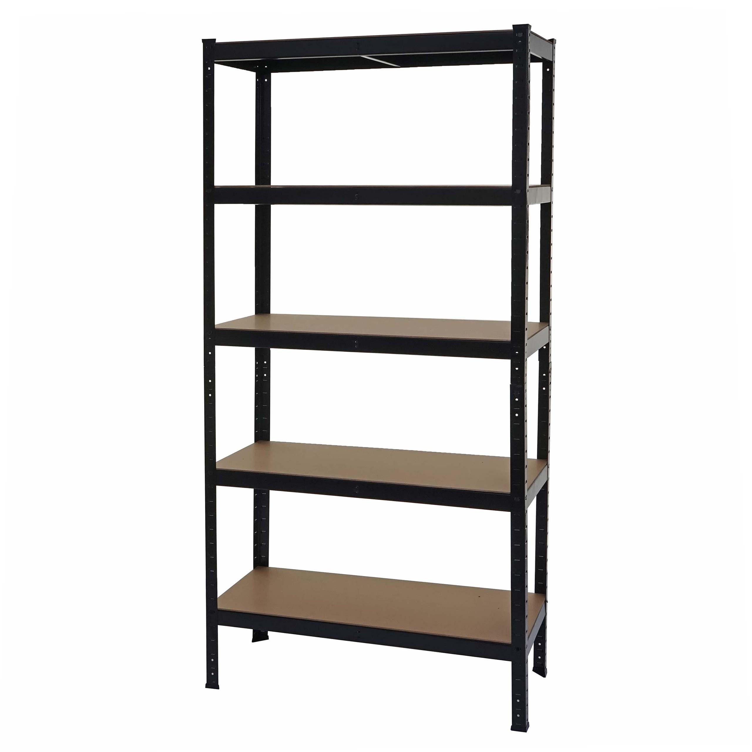 SCHWERLASTREGAL Schwarz, Braun - Schwarz/Braun, Metall (90/180/40cm) - MCW