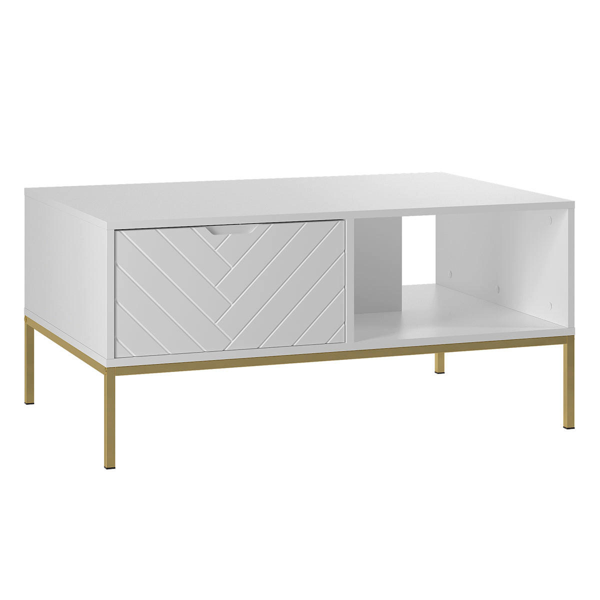 KLUBSKA MIZICA Daria Bela - bela, leseni material (68/104/69cm) - Petits-meubles