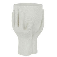 BLUMENTOPF HÄNDE - Zement - Weiß - L - Ø 14 cm - Weiß, Stein (14/24cm) - J-Line