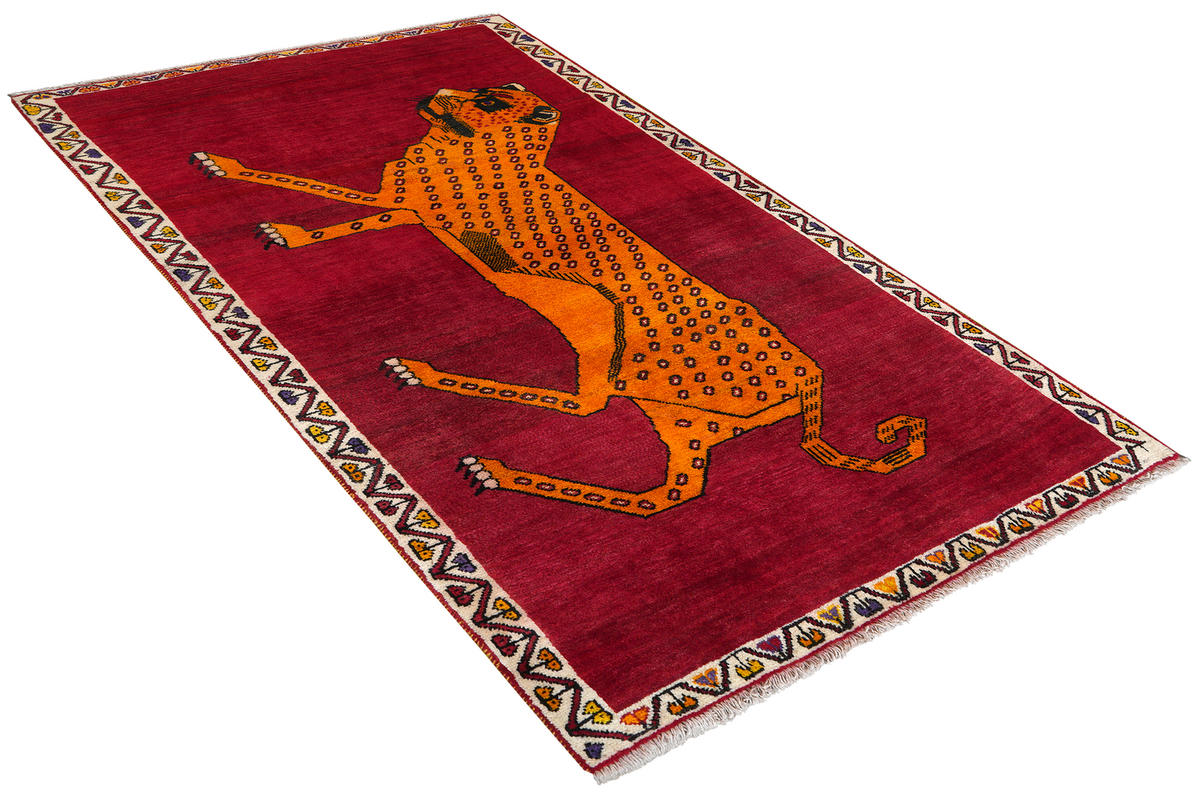 TEPPICH Gashgai Rot 185/109 cm Schurwolle - Rot, Textil (109/185cm) - Looma