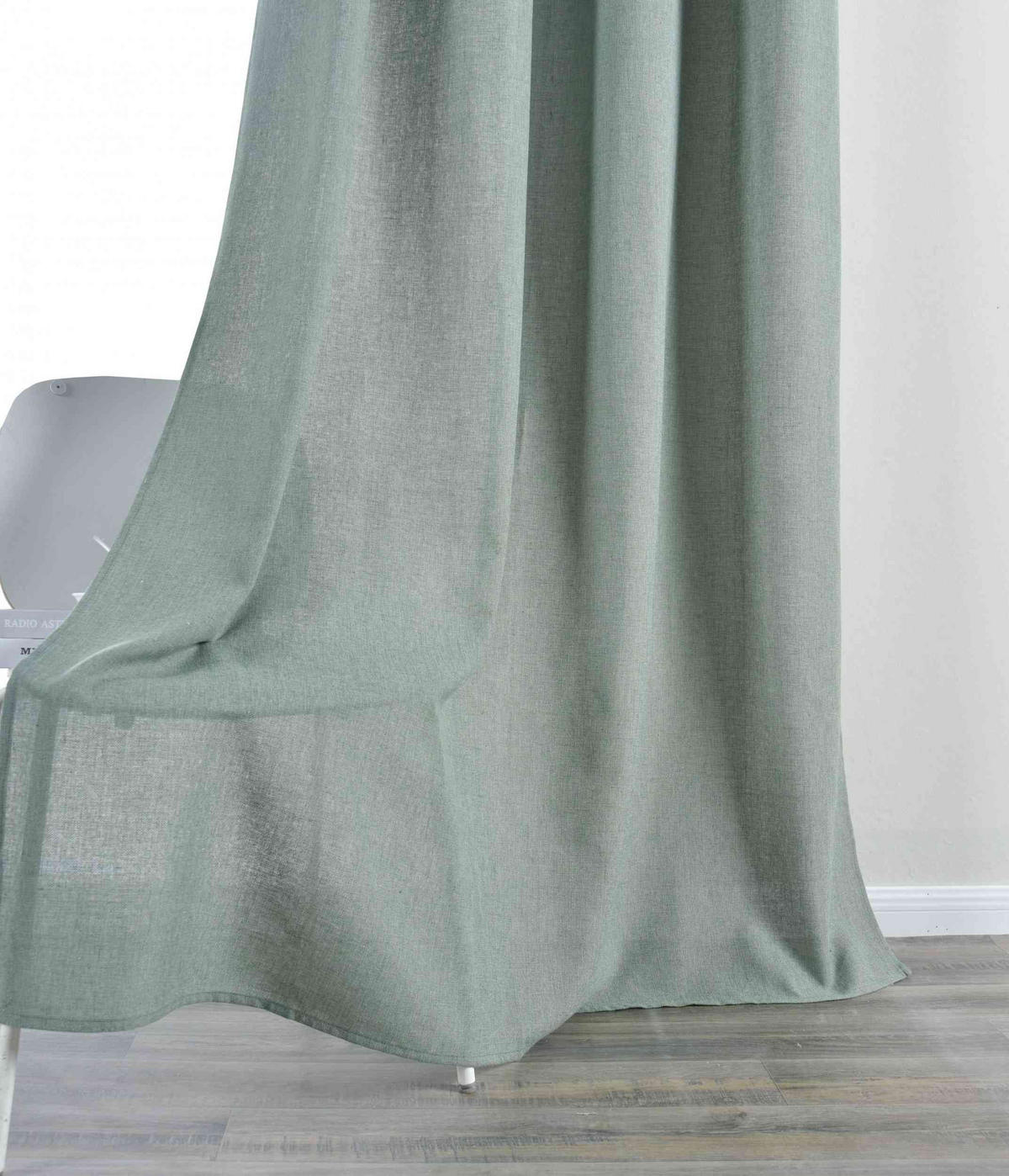 VORHANG 2ER SET »Essen« HxB 245x145 cm Grün - Grün, Textil (145/245cm) - Gardinenbox