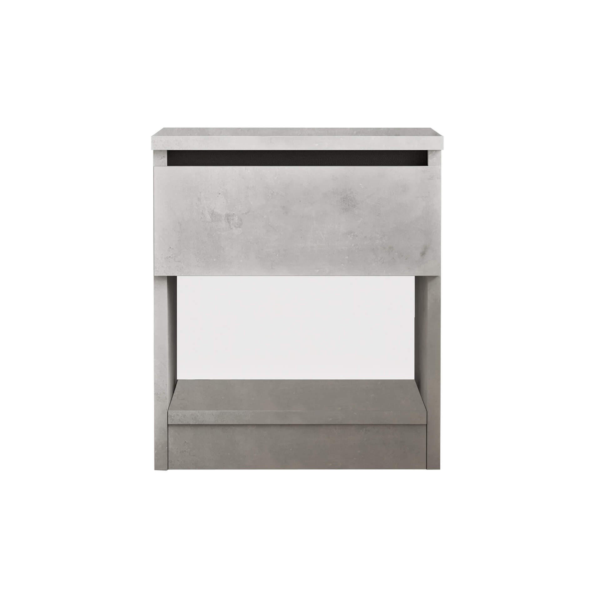 Mobili Rebecca Nachttisch Grau 40x46.5x35.5 cm