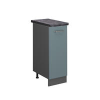 APOTHEKERSCHRANK R-Line Blau-Grau 30 cm, AP Anthrazit - Anthrazit/Blaugrau, Holzwerkstoff (30/81.6/60cm) - Vicco