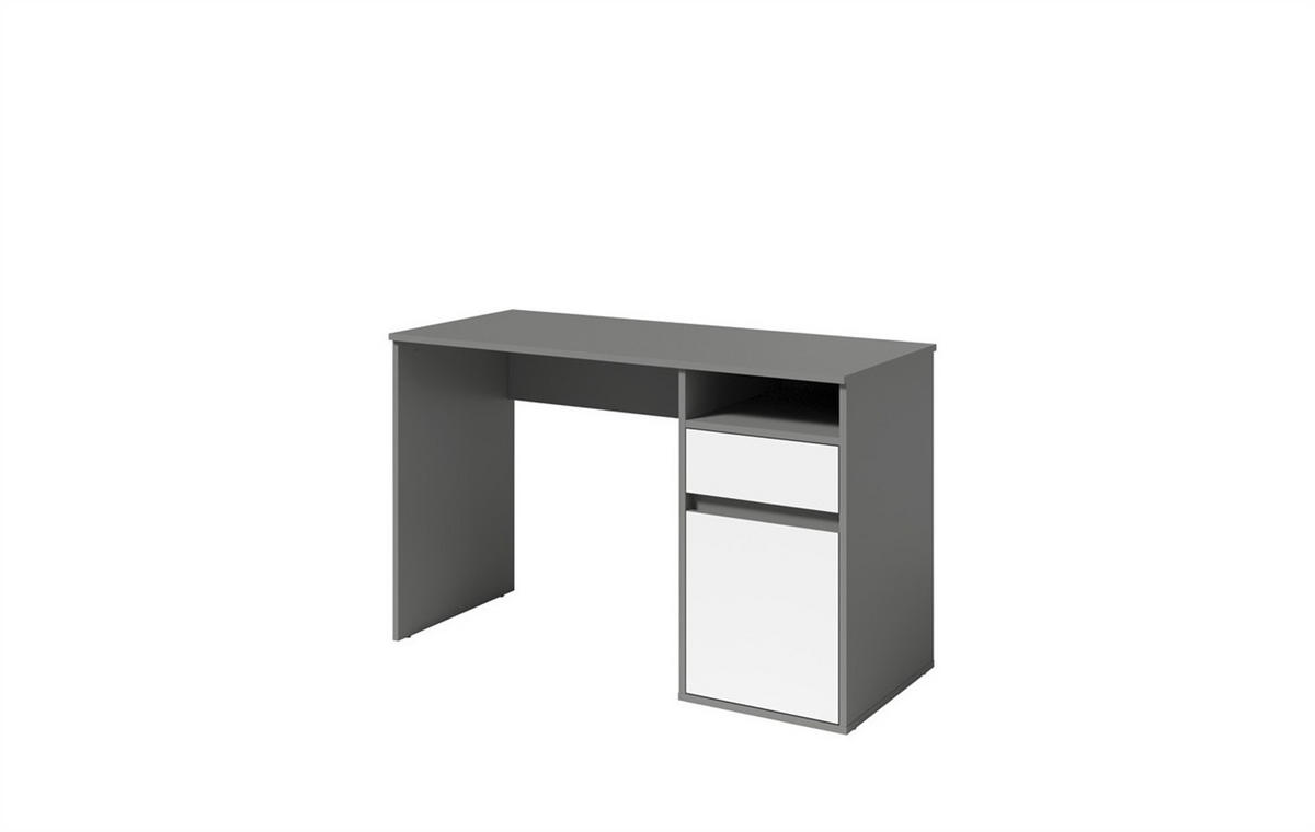 SCHREIBTISCH REGIS 120x53x75,5 cm Bürotisch Computertisch, Graphitfarben - Graphitfarben, Holzwerkstoff (53/120/75.5cm) - MASSENO