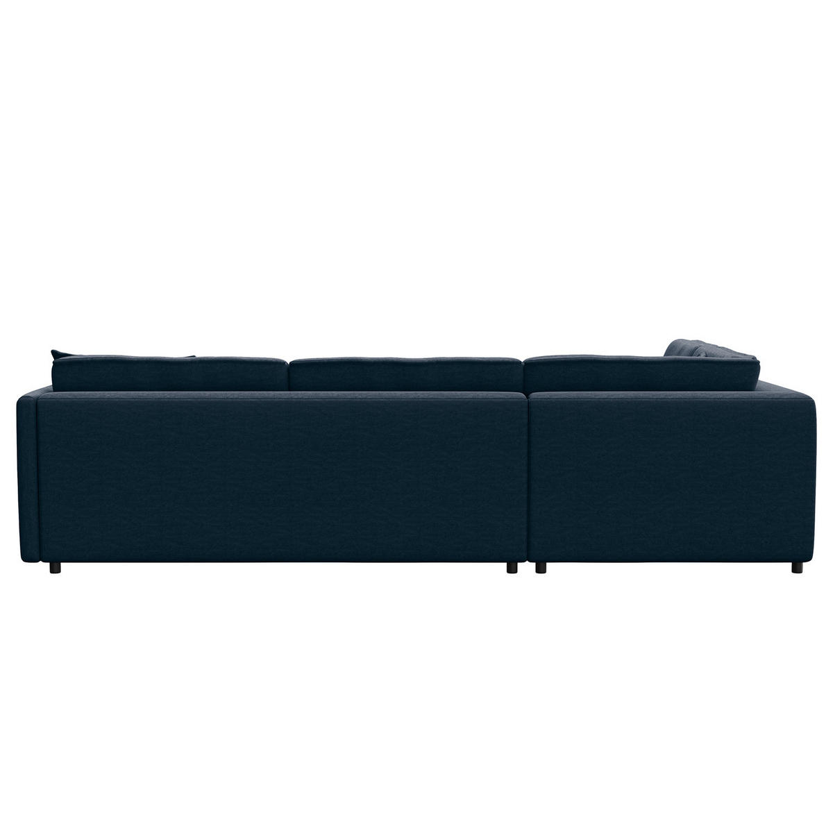 ECKSOFA mit Ottomane - Blau/Schwarz, Kunststoff/Textil (328/272cm) - home24