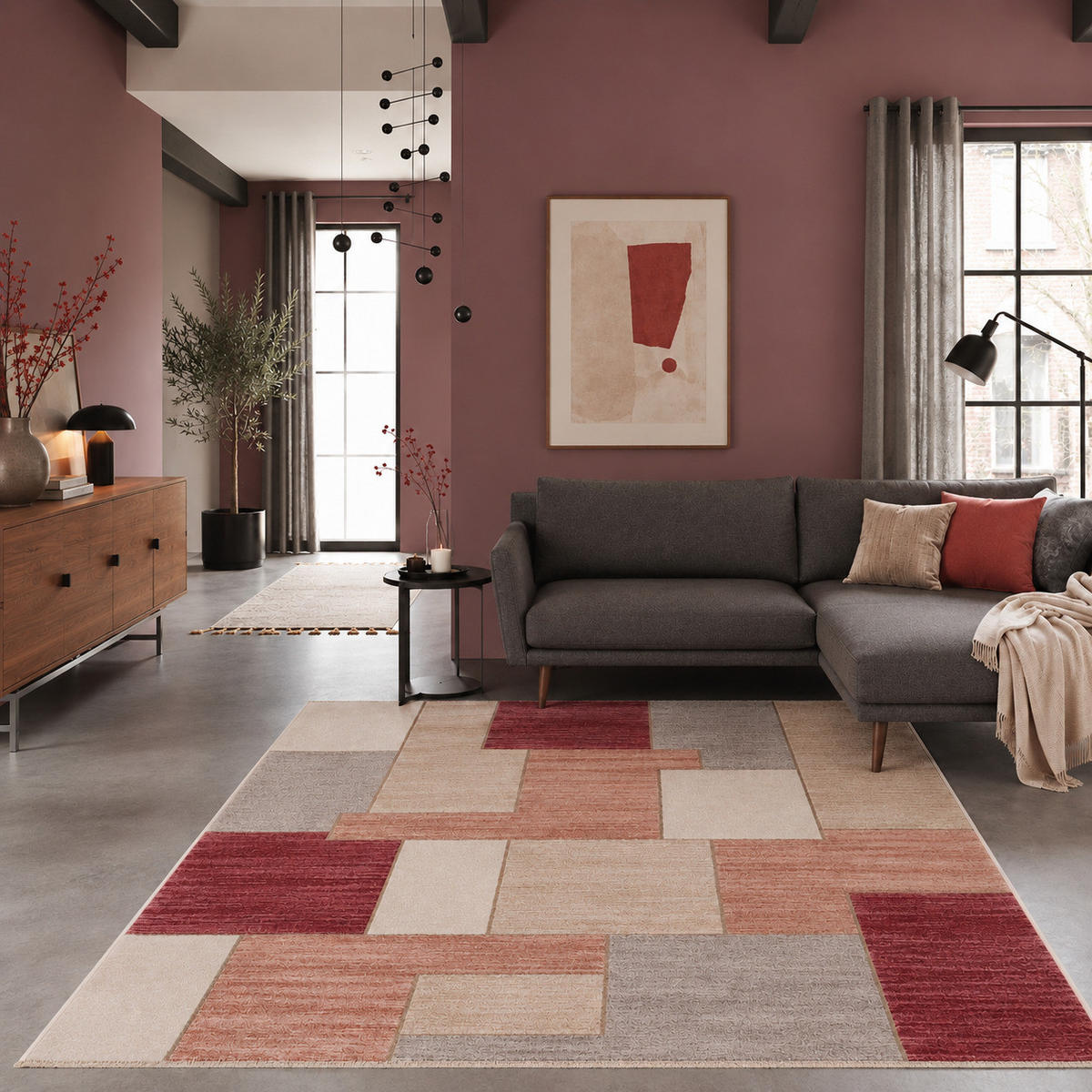 VINTAGE TEPPICH SORENA - Pink, Textil (200/305cm) - Pergamon