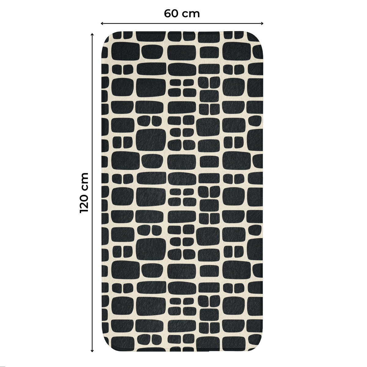 WC PŘEDLOŽKA Moderní - organické - černé 60x120 cm - antracitová, textil/plast (60/1cm) - OnlyWow