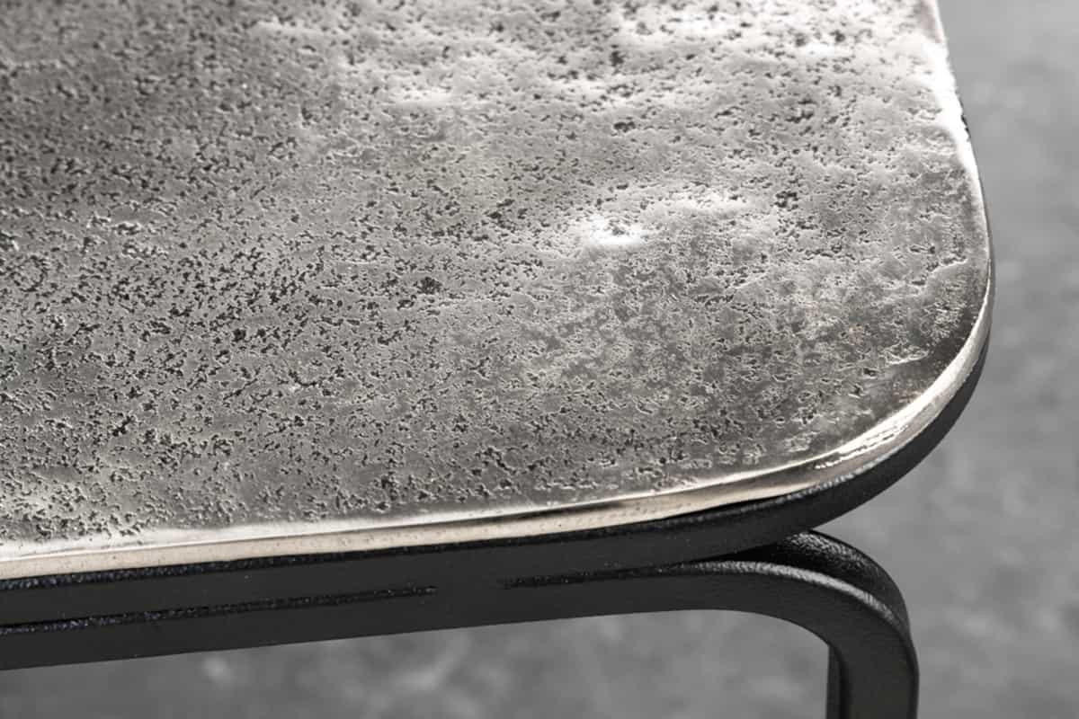 COUCHTISCH 2er Set ABSTRACT quadratisch, Metall, Gold, Silber 61cm - Silberfarben/Goldfarben, Metall (61/61/31cm) - riess-ambiente