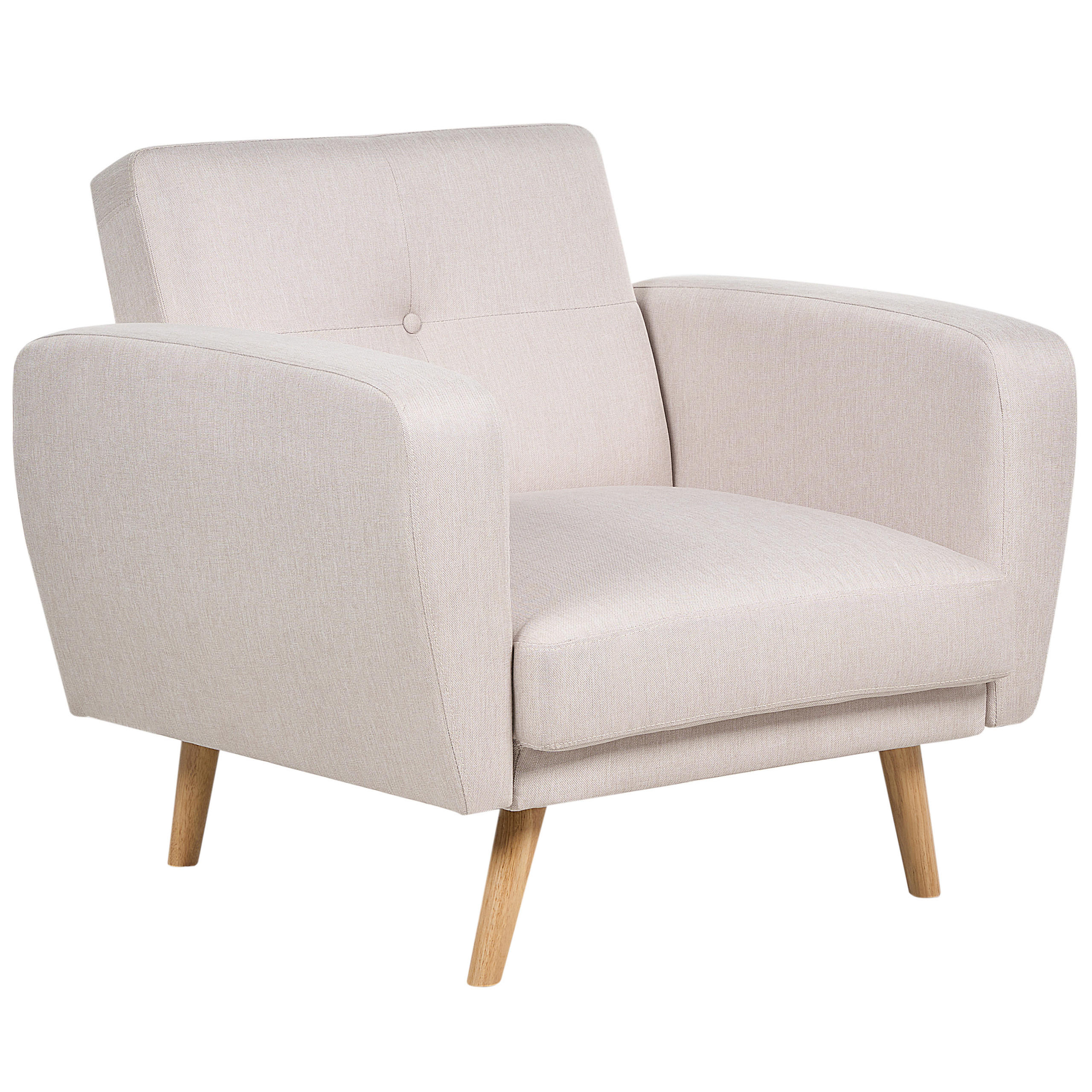 SESSEL Helles Beige Florli - Hellbraun/Beige, Textil (89/82/85cm) - Beliani