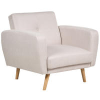 SESSEL Helles Beige Florli - Hellbraun/Beige, Textil (89/82/85cm) - Beliani