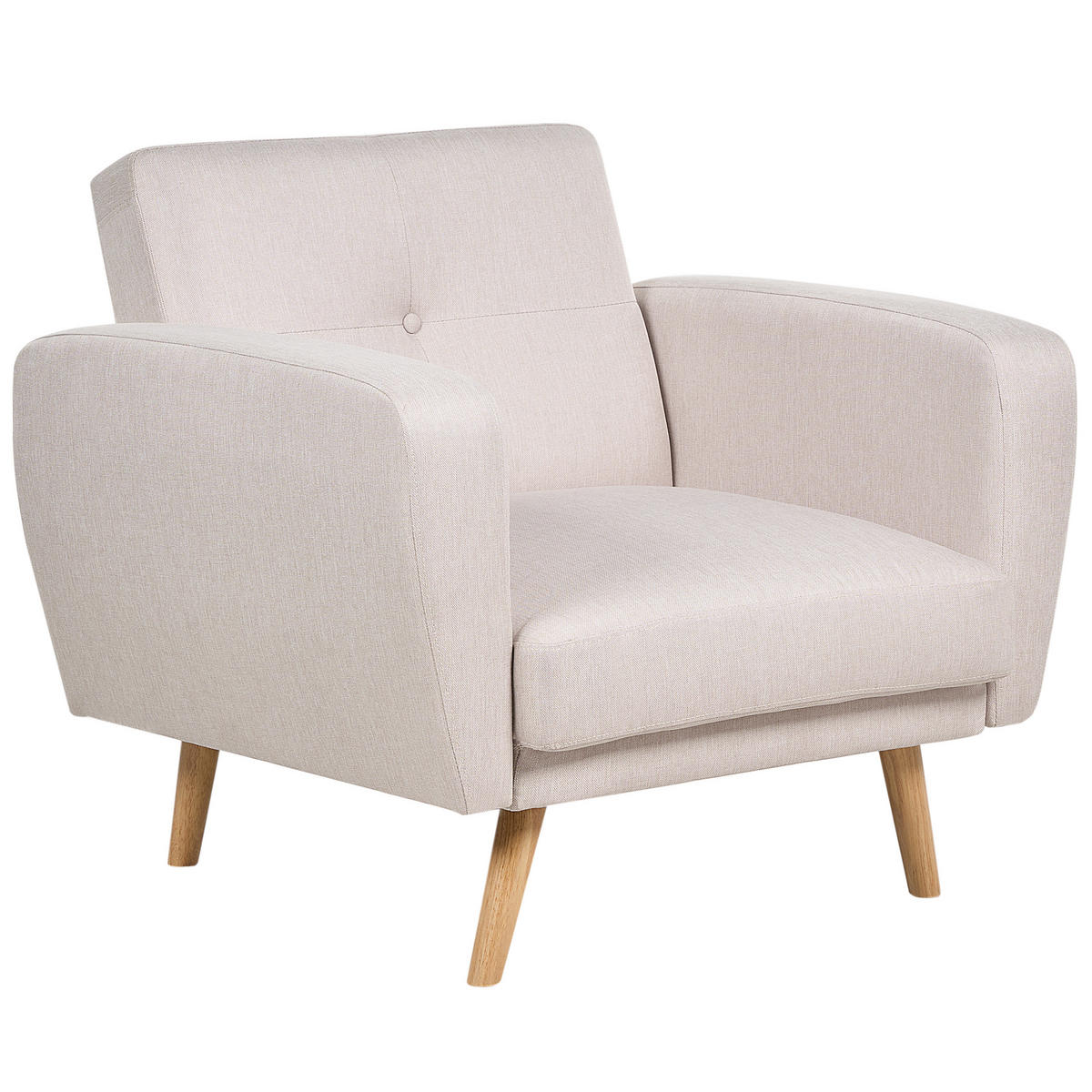 SESSEL Helles Beige Florli - Hellbraun/Beige, Textil (89/82/85cm) - Beliani