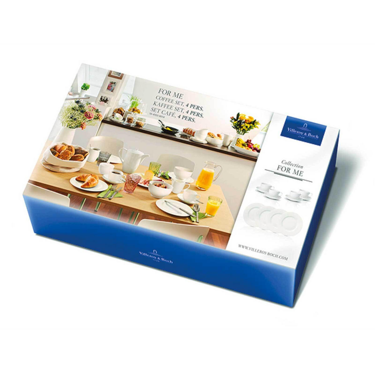 KAFFEESERVICE For Me weiß 12-tlg. - Weiß, Keramik (2/2/2cm) - Villeroy & Boch