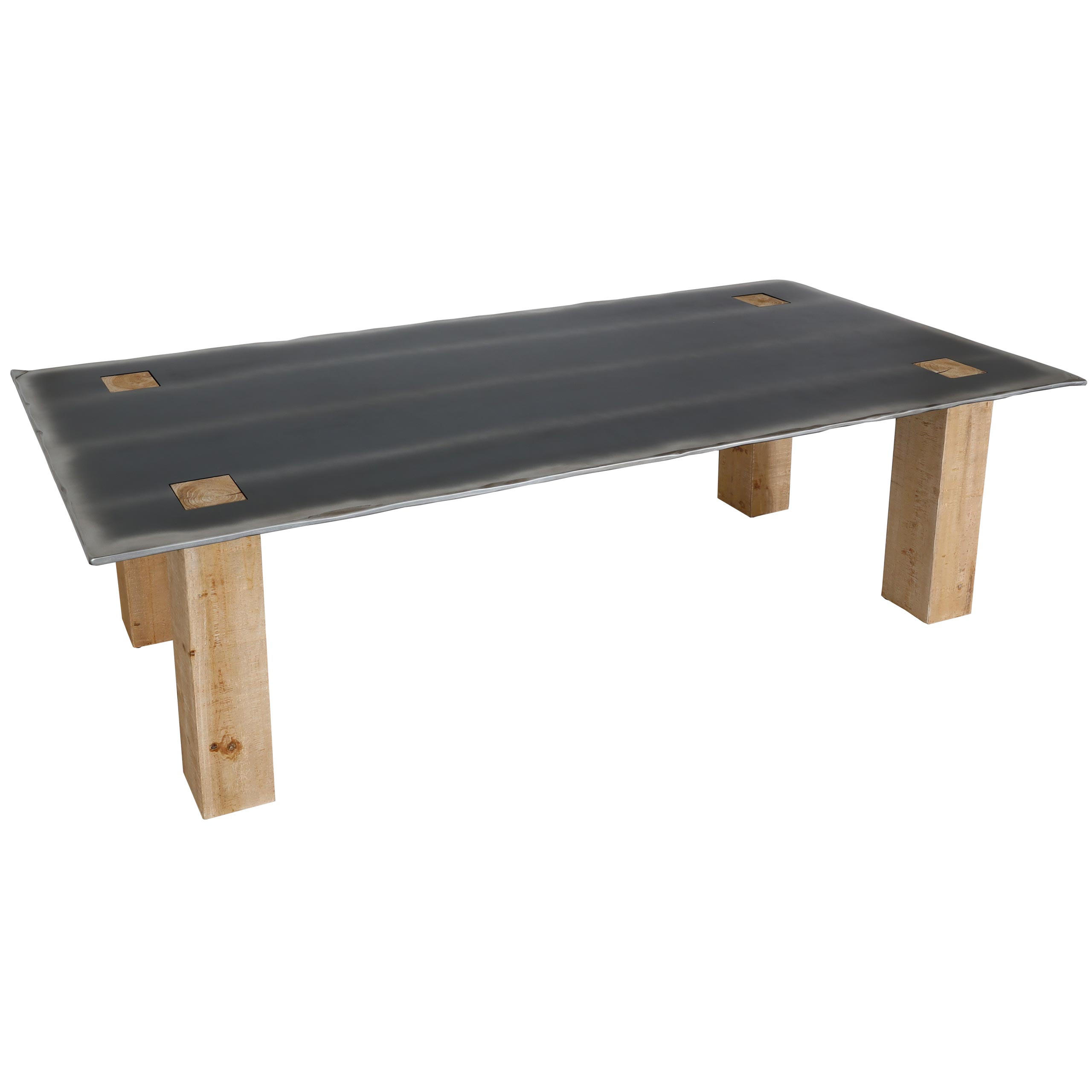ESSTISCH Braun, Metall - Silberfarben/Braun, Holz (100/240/77cm) - MCW