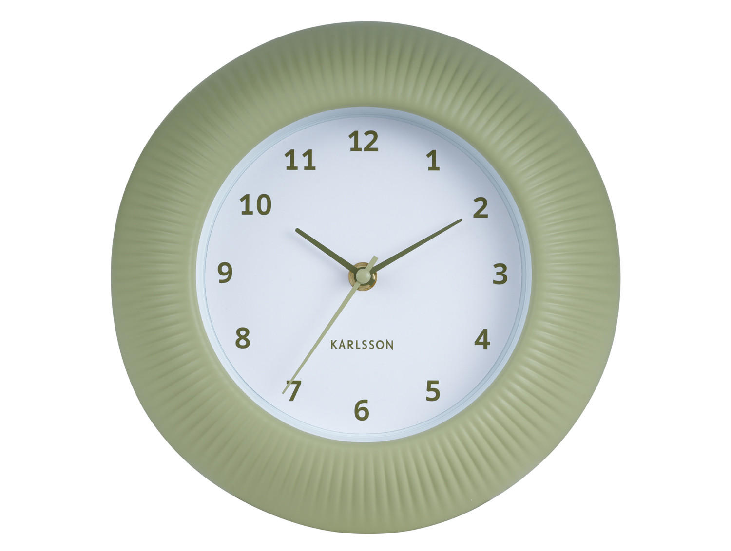 Karlsson Wanduhr Grün 25x4.5x25 cm