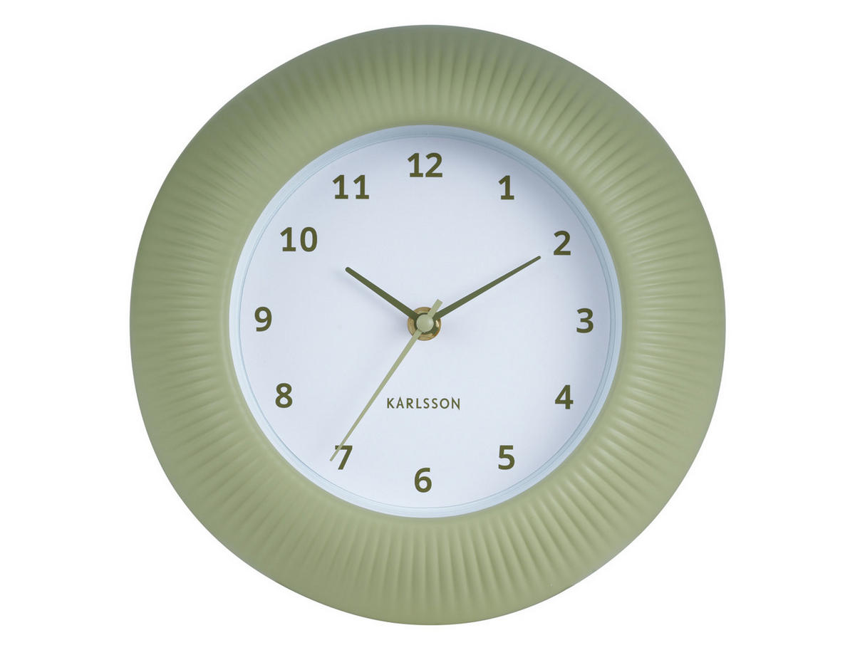 WANDUHR Tender Rib Ø25 cm - Grün, Kunststoff (25/4.5/25cm) - Karlsson