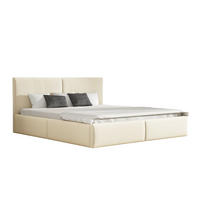 POLSTERBETT Bergen Magic Velvet - Creme, Holzwerkstoff/Textil (180/200cm) - Fun Möbel