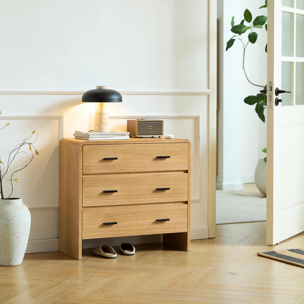 KOMMODE Rechteckig Braun 75 x 34 x 71 cm - Braun, Holz (75/71/34cm) - Nordlys