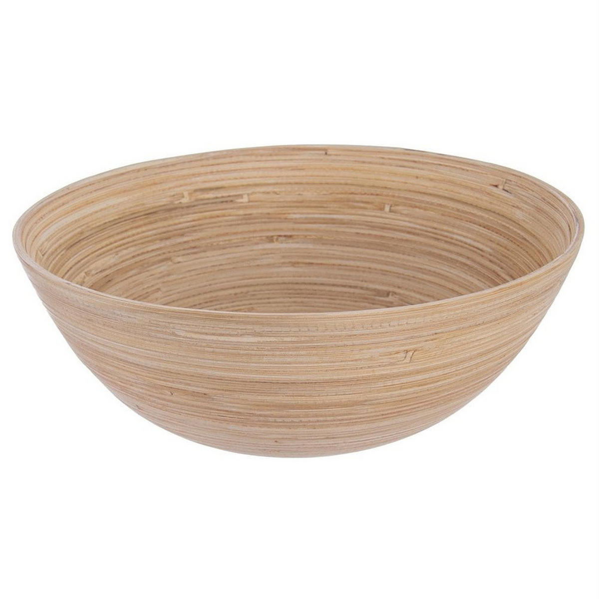 BAMBUSSCHALE Beige - Naturfarben, Holz (25/25/10cm) - Orion 
