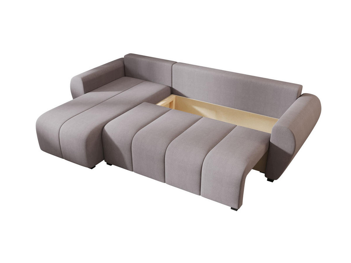 ECKSOFA MOLISA L Cosmic 160 Links mit Schlaffunktion - Grau, Textil (245/145cm) - Bedante