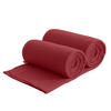 FLEECEDECKE 2er Set eco-line dunkelrot 130/160 cm aus 100% recyceltem Material Kettelrand Anti-Pilling - Bordeaux, Textil (130/160cm) - wometo