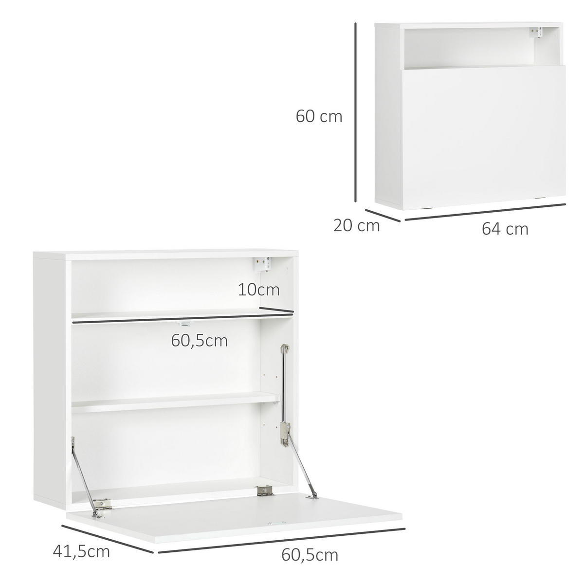 BÜROTISCH Weiß 1 Stück - Weiß, Holzwerkstoff (120/60/60cm) - GiPP