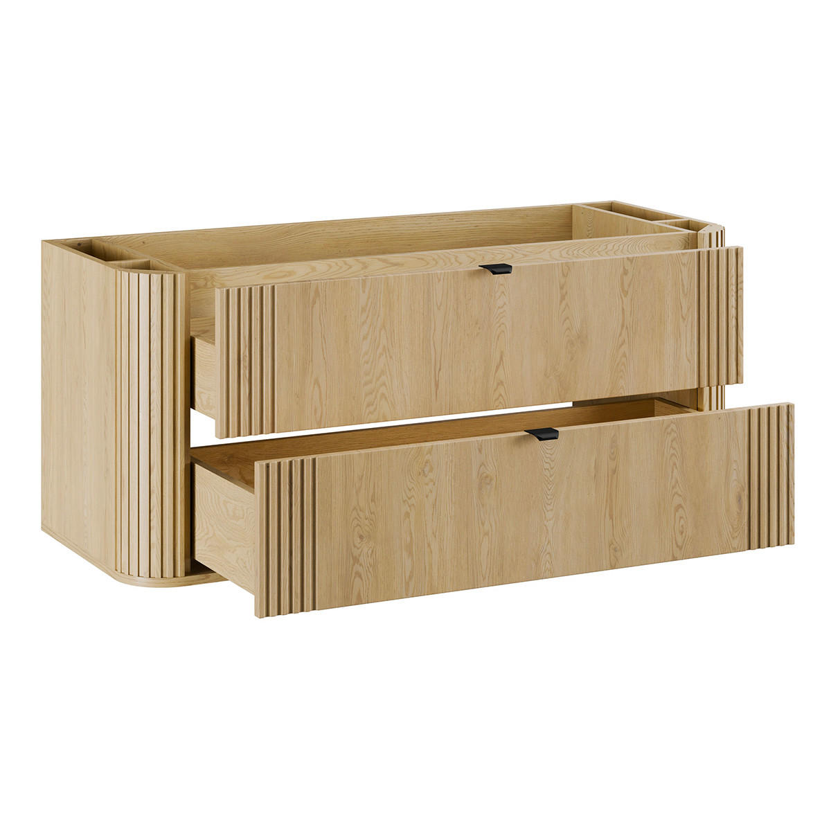 BADMÖBEL 120.4cm Mila 2er-Set Helle Eiche - Braun, Holzwerkstoff (120.4/54/46cm) - Petits-meubles