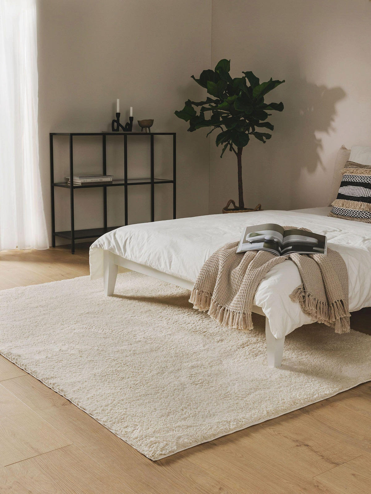HOCHFLORTEPPICH Soda Weiß 80x150 cm - Weiß, Textil (80/150cm) - benuta Nest