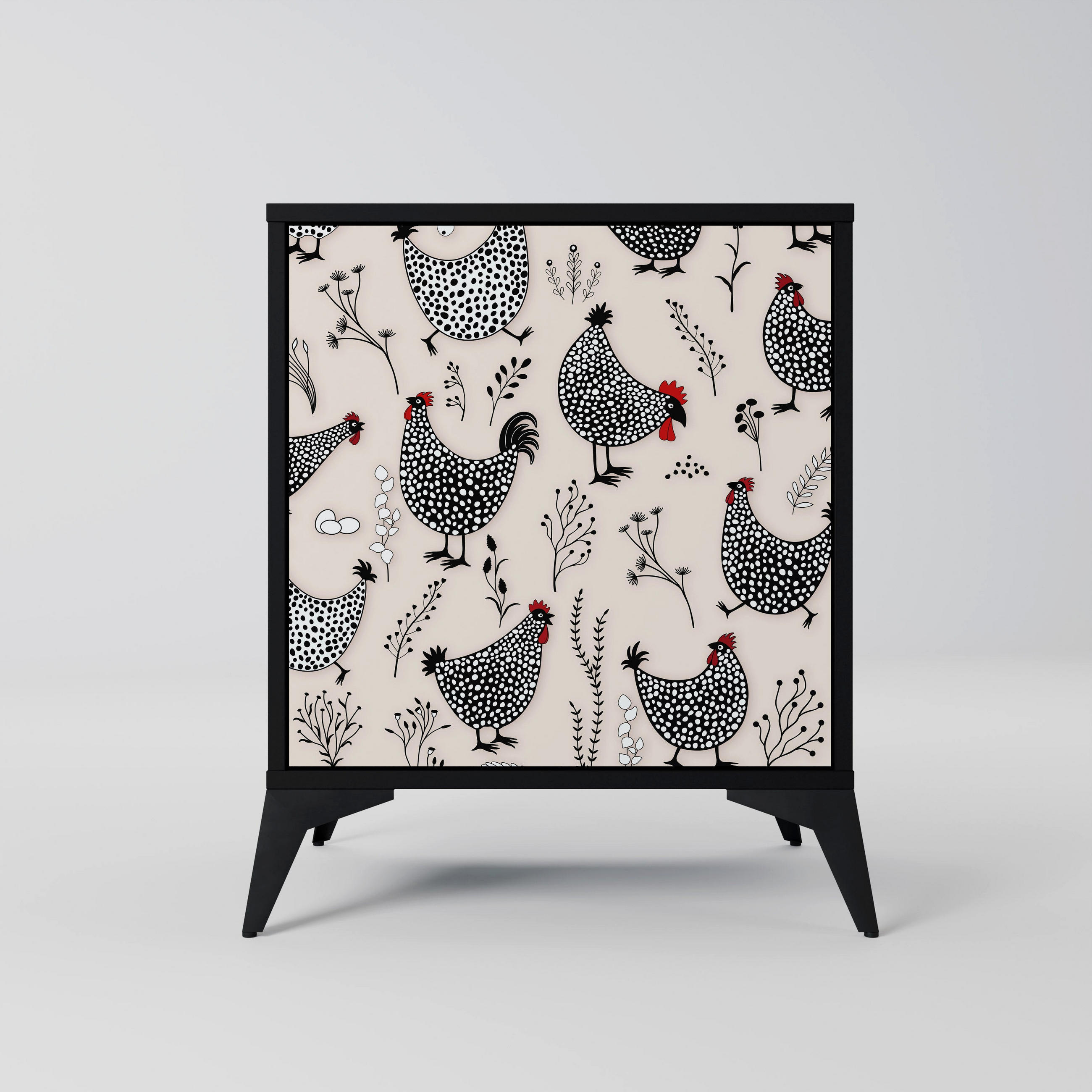 SpaceRebels Sideboard Schwarz 57.5x70.5x42 cm