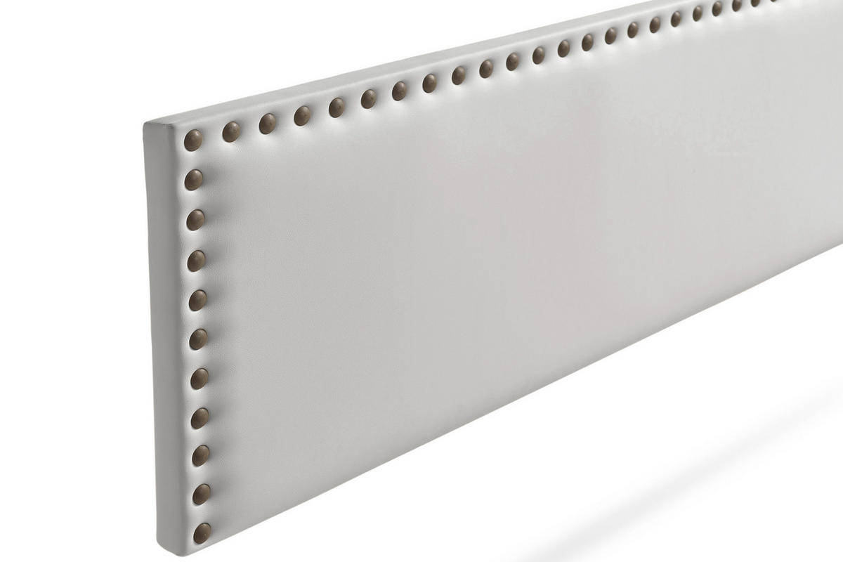 KOPFTEIL gepolstert MODENA Kunstleder 90x55x8 cm - Hellgrau - Moonia - Hellgrau, Holz (90/8/55cm)