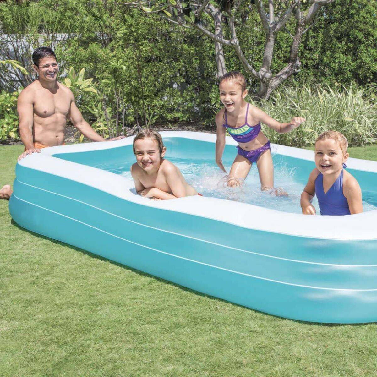 FAMILIENPOOL 3/1,8 m - Blau, Kunststoff (183/56/305cm)