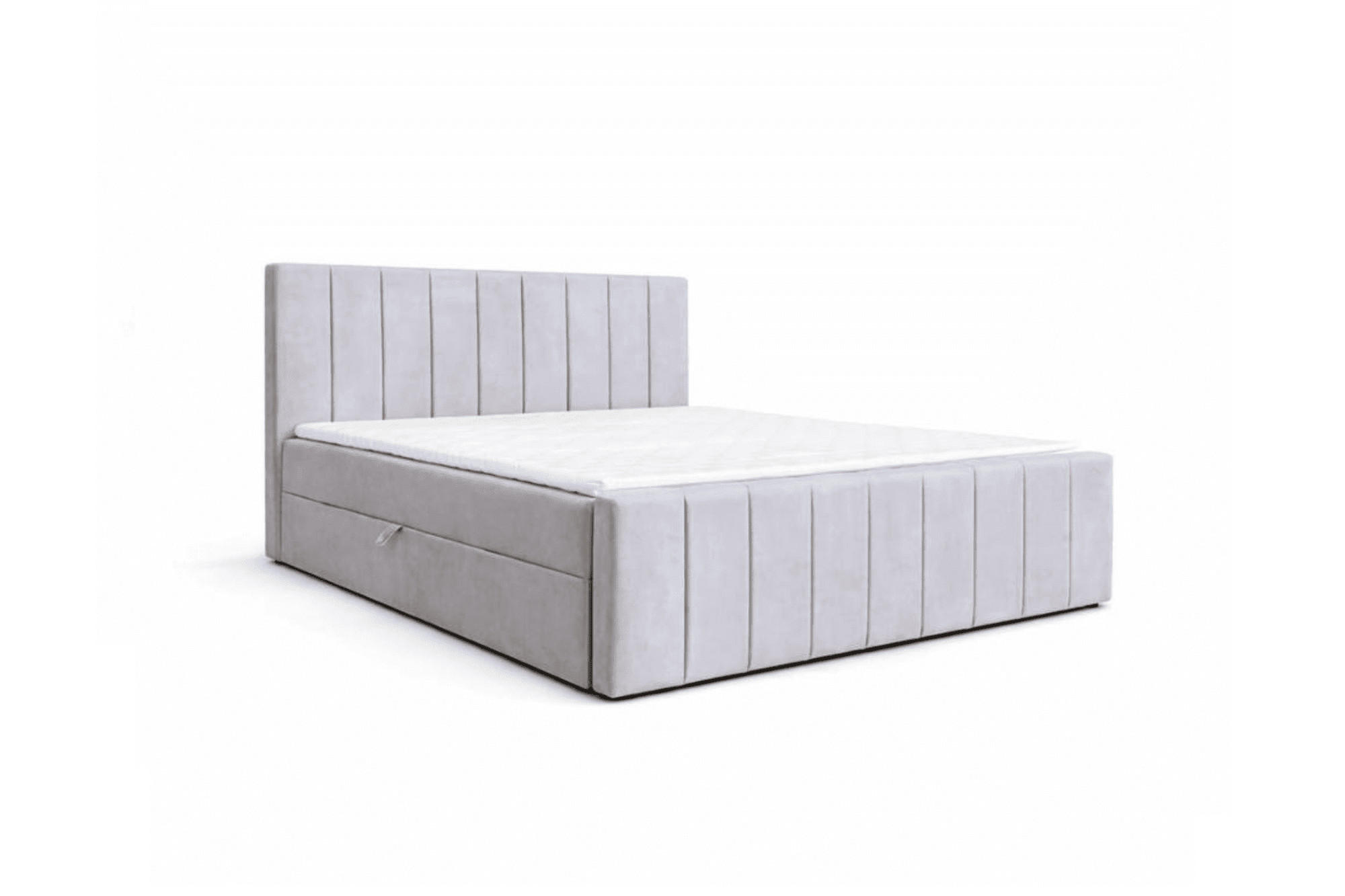 KONTINENTALBETT - Boxspringbett 01 bis 180x200 - Trinity 32 - Silber - Silberfarben/Kieferfarben, Holzwerkstoff/Textil (180/200cm) - Möblo