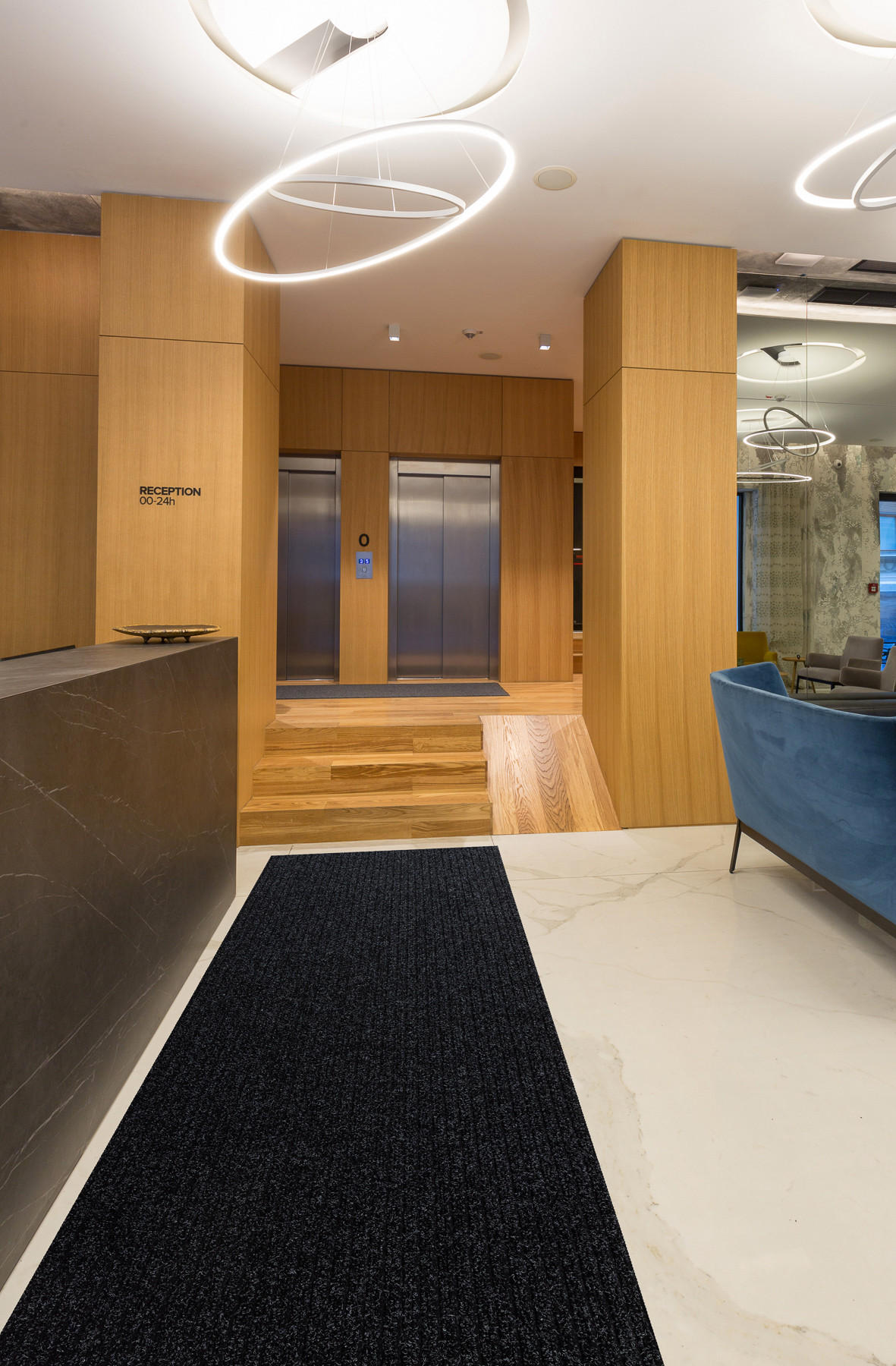 Thumbnail - rugsX Türmatte, Anthrazit, Textil, Freiform, 100x110 cm, Teppiche & Böden, Teppiche, Teppichläufer