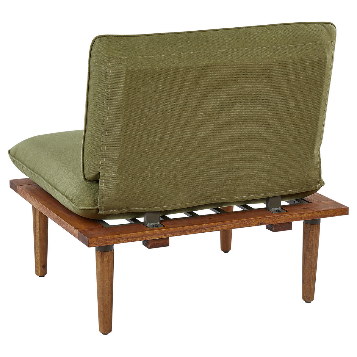 2-SITZER LOUNGE SET zertifiziertes Akazienholz Olivgrün Frascati - Olivgrün, Holz - Beliani