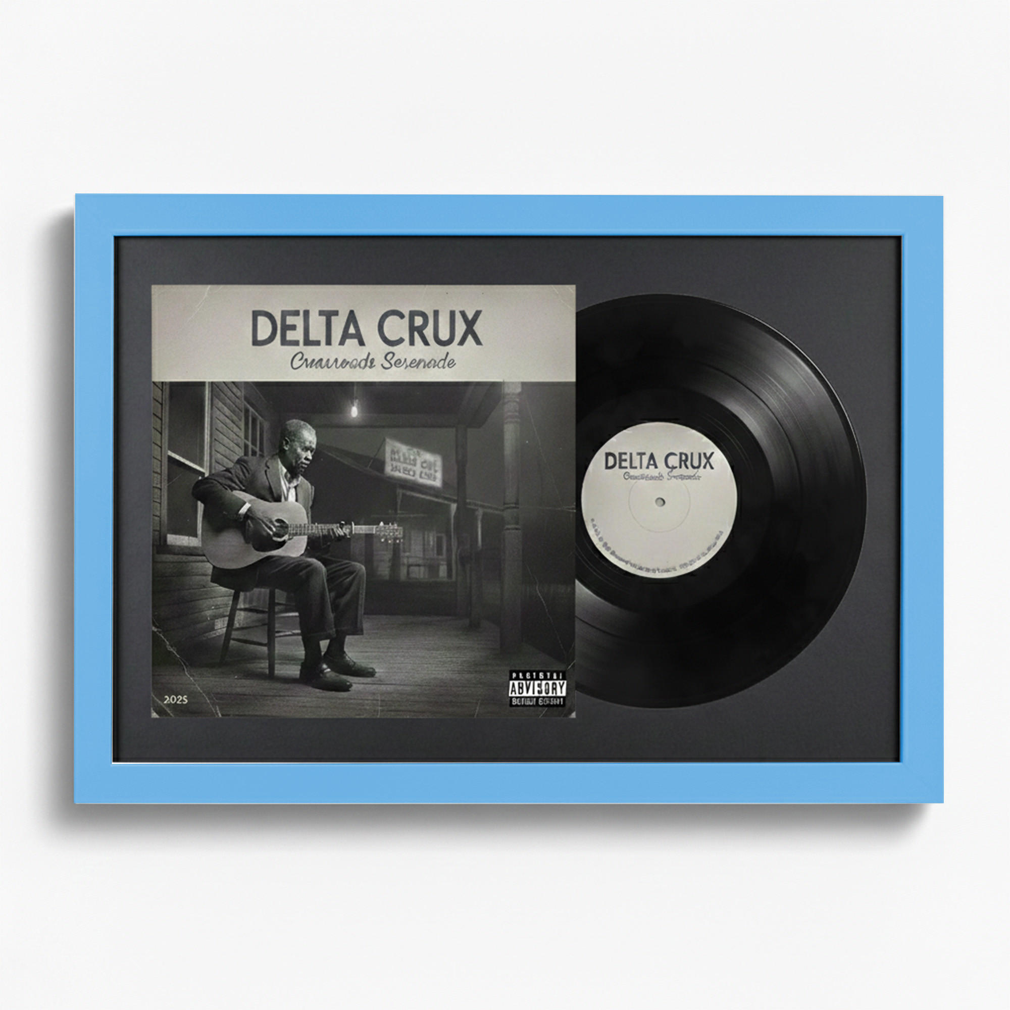 SCHALLPLATTEN RAHMEN 40/60 für Cover & Vinyl - Hellblau, Holz (60/40cm) - K-Möbel