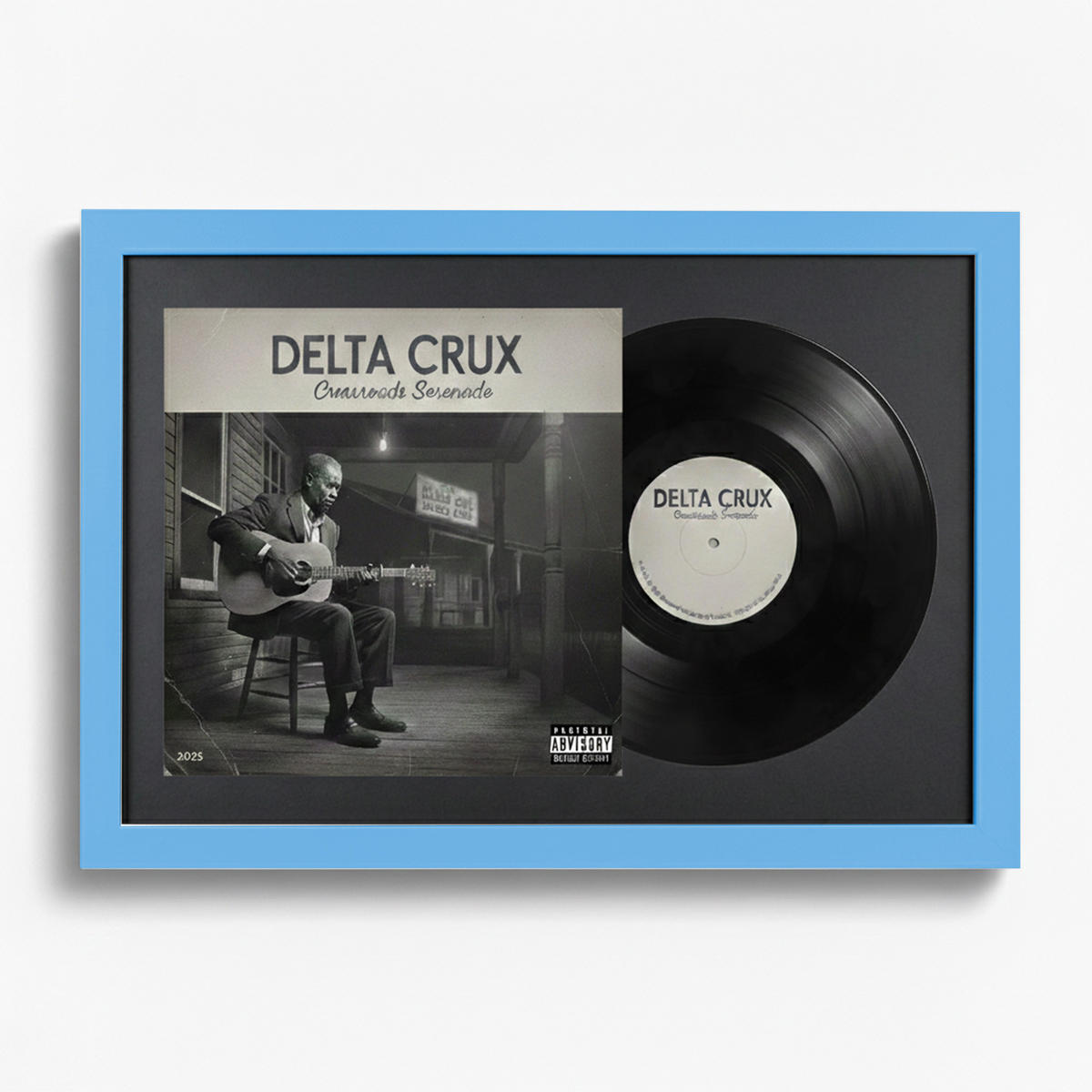 SCHALLPLATTEN BILDERRAHMEN 40/60 2er Set - Hellblau, Holz (60/40cm) - K-Möbel