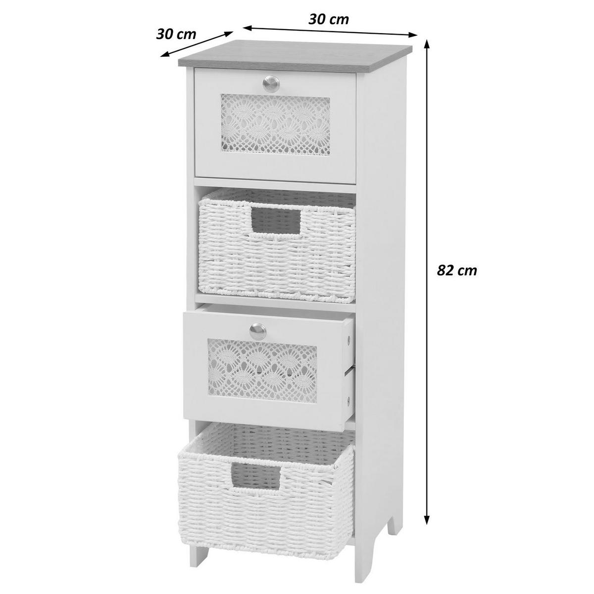 KOMODA Hnědá - hnědá, dřevo (30/82/30cm) - MCW