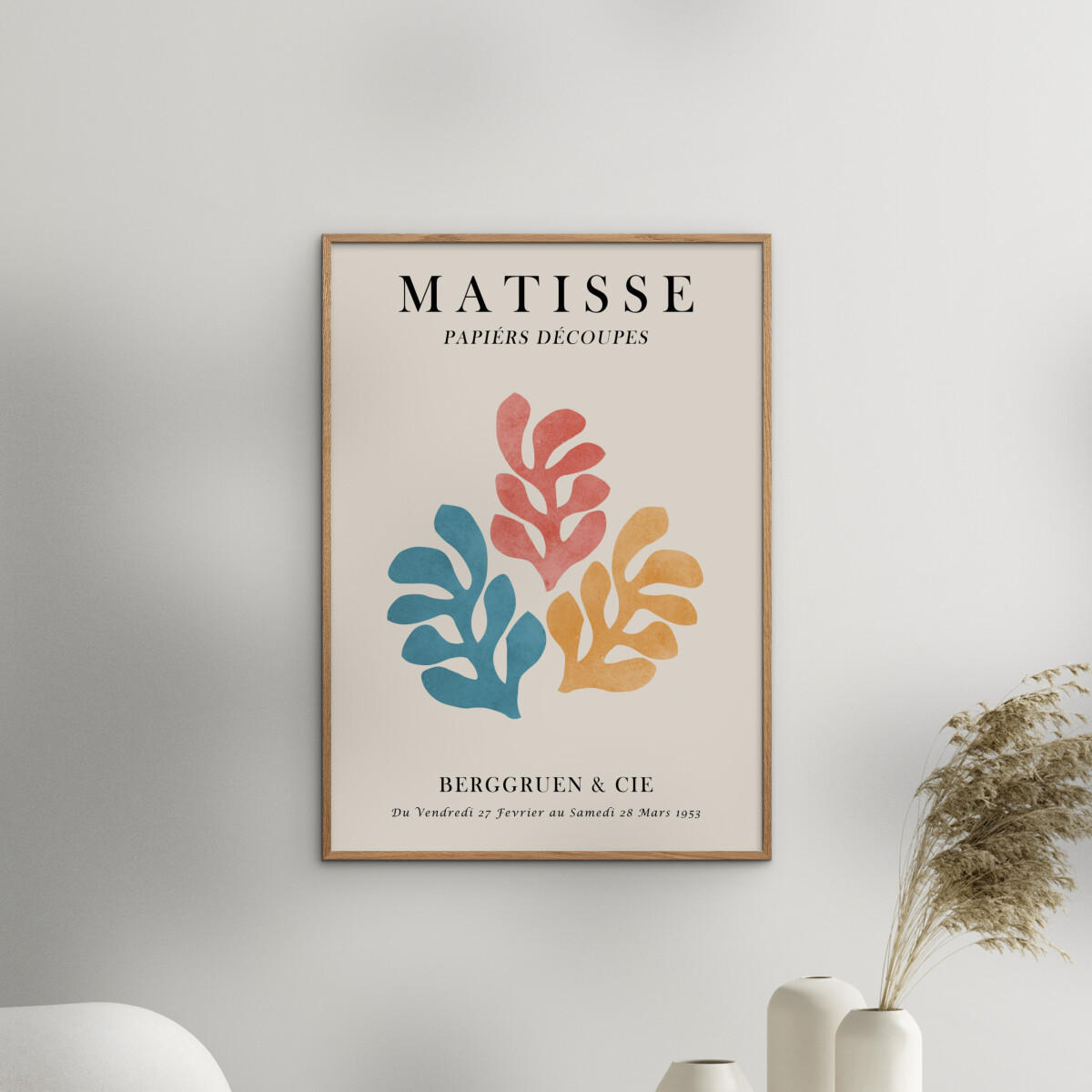 POSTER mit Rahmen Vitor Costa - Matisse floral Poster 3 - Eichefarben/Multicolor, Holz/Papier (30/40cm) - Poster&Frame