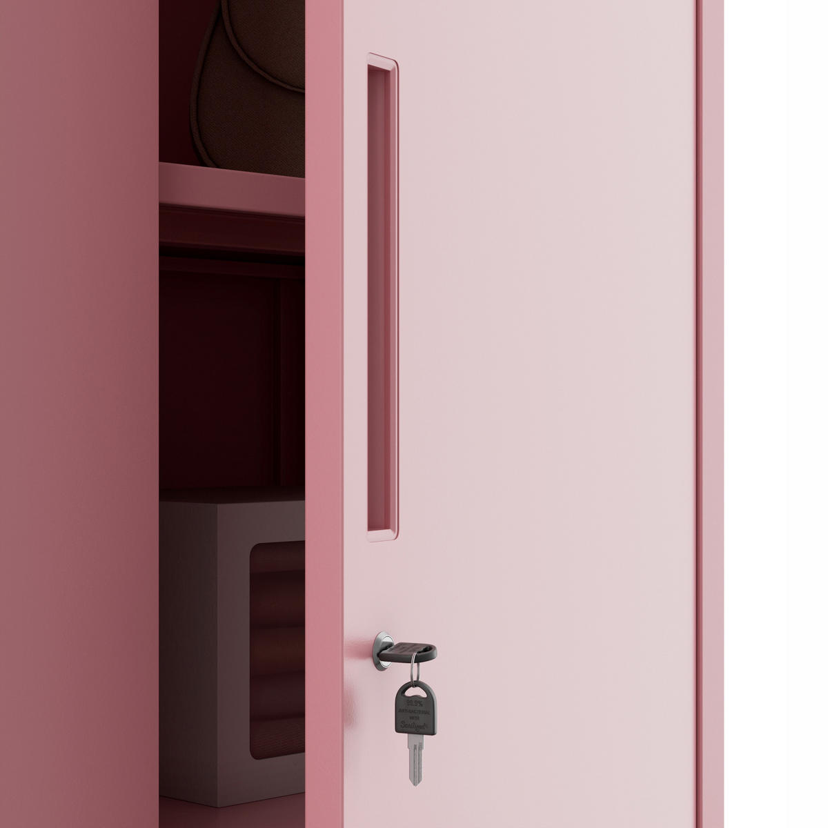MEHRZWECKSCHRANK DAWID - Rosa, Metall (90/185/45cm) - Jan Nowak